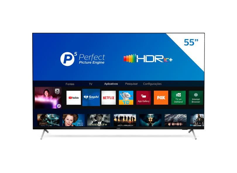 Smart TV TV LED 55 " Philips 4K 55PUG7625/78 3 HDMI