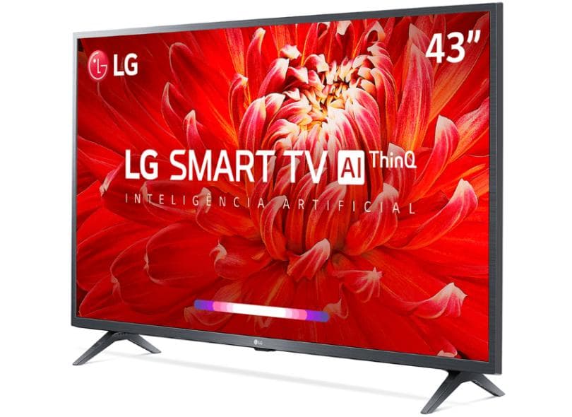 Smart TV TV LCD 43" LG ThinQ AI Full HD 43LM6370PSB 3 HDMI