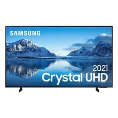 Smart TV 55” Crystal 4K Samsung 55AU8000, Wi-Fi, Bluetooth, HDR Alexa - Preto