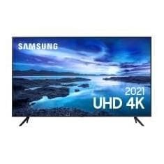 Smart TV Samsung 70" UHD Crystal 4K Tela sem limites Visual Livre de Cabos Alexa built in Controle Único UN70AU7700GXZD