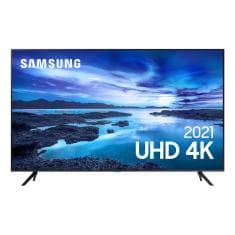 Smart TV 50" UHD Samsung 4k 50AU7700 Processador Crystal 4k Tela Sem Limites Visual Livre de Cabos Alexa Built In