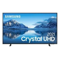 Smart Tv Samsung 55" Au8000 4k Uhd Design Air Slim Tela Sem Limites Visual Livre De Cabos Controle Único Alexa Built In